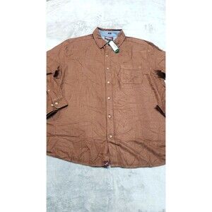 Alesbury‎ Men's XXL Brown Essential Brushed Twill Shirt NWT